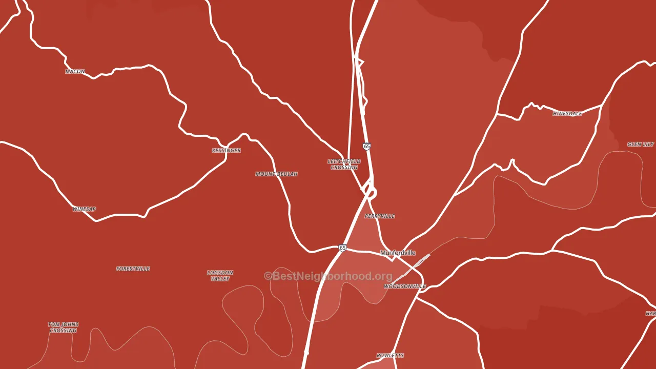 42765, KY block-group political-lean map