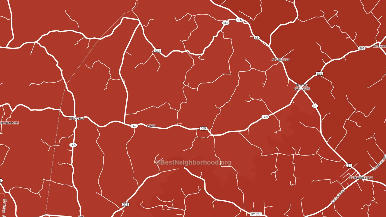42782, KY block-group political-lean map