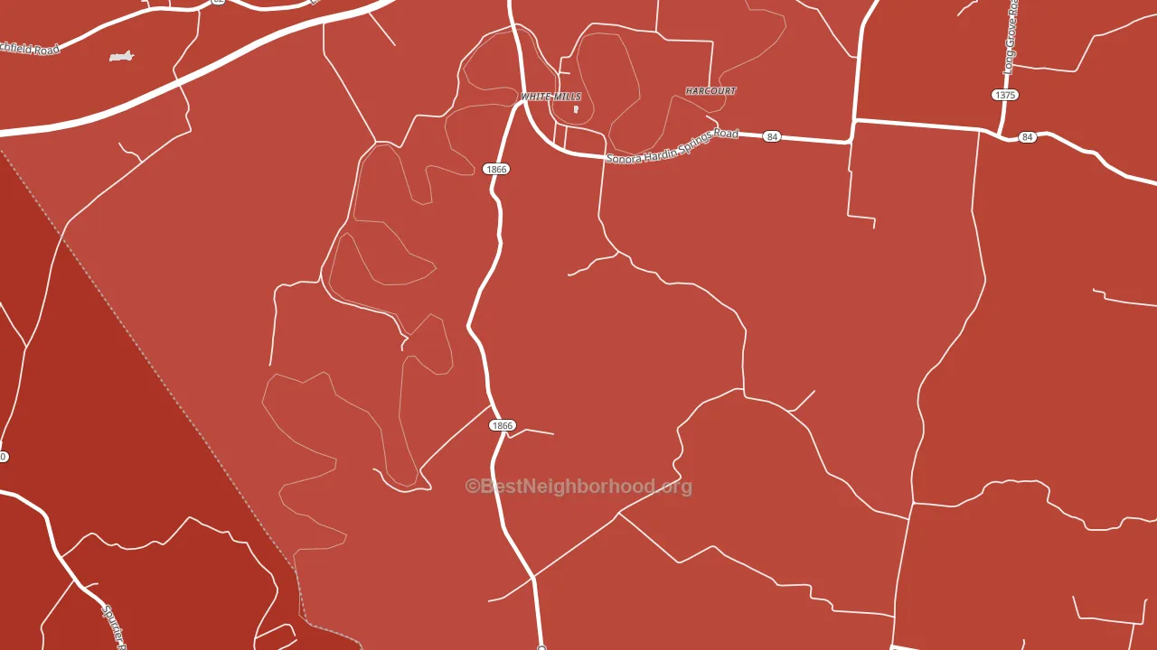 42788, KY block-group political-lean map