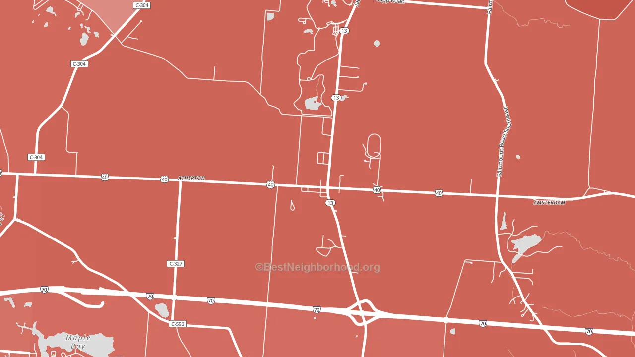 43030, OH block-group political-lean map