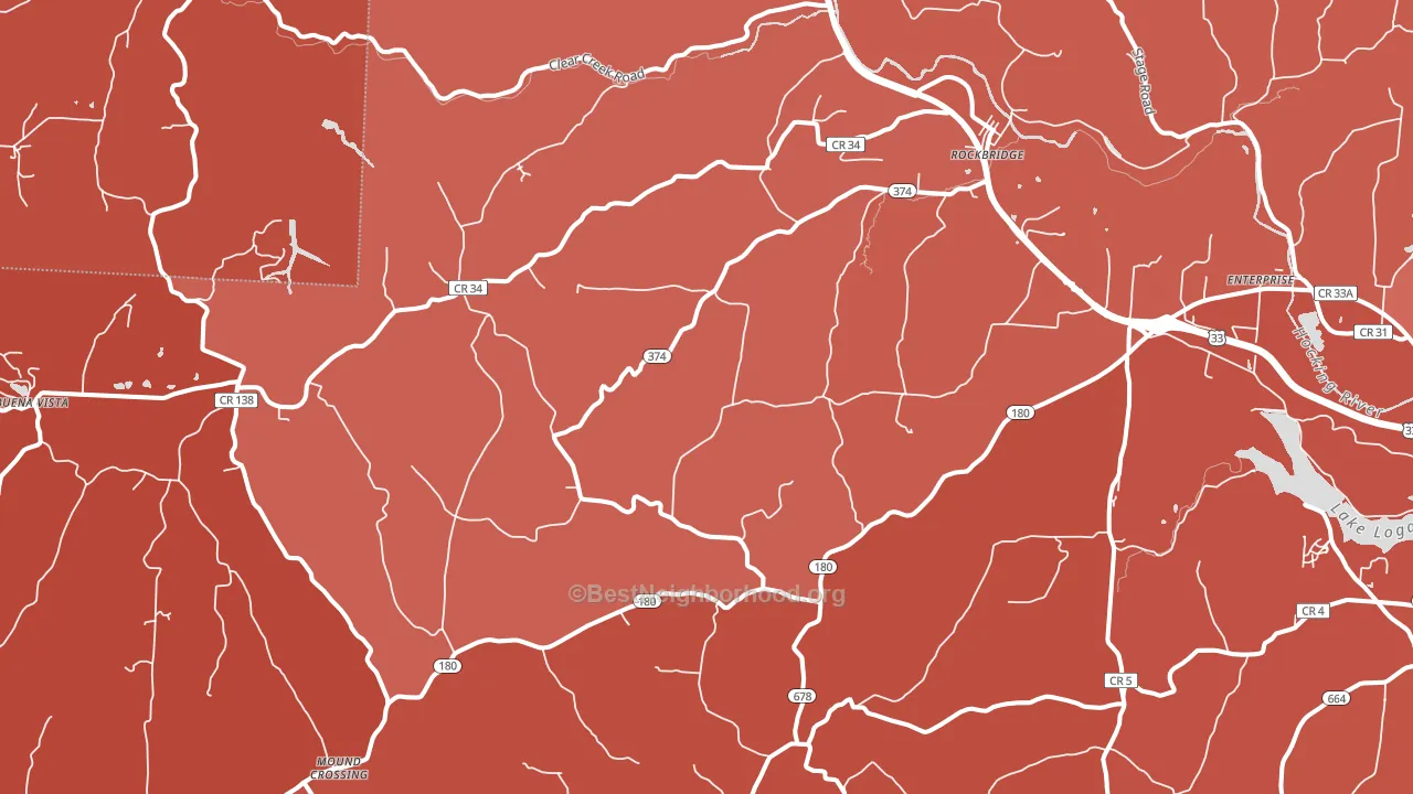 43149, OH block-group political-lean map