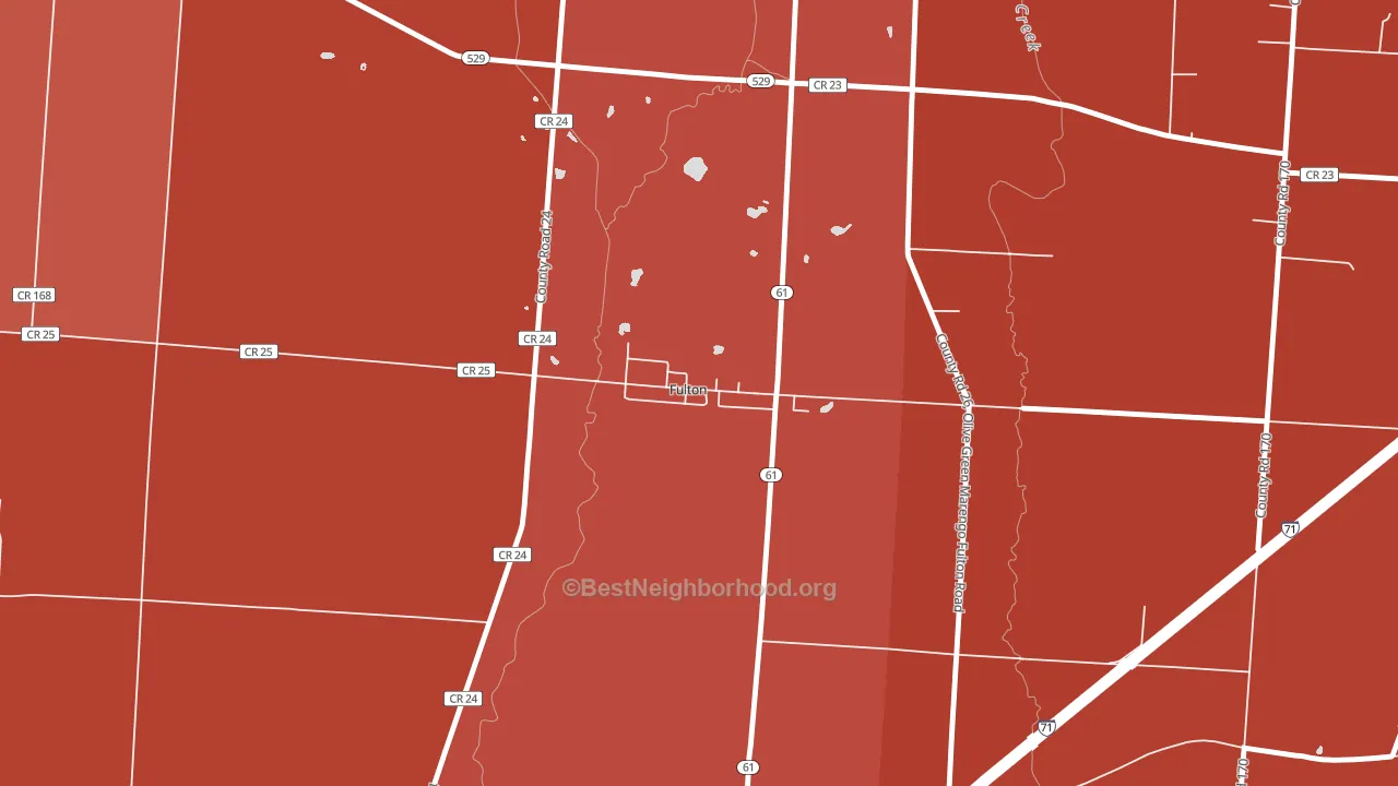 43321, OH block-group political-lean map