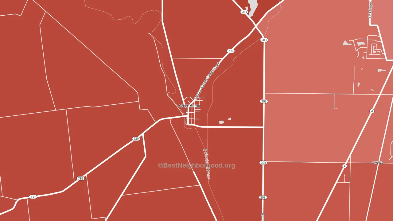 43322, OH block-group political-lean map