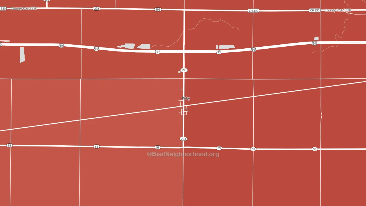43330, OH block-group political-lean map