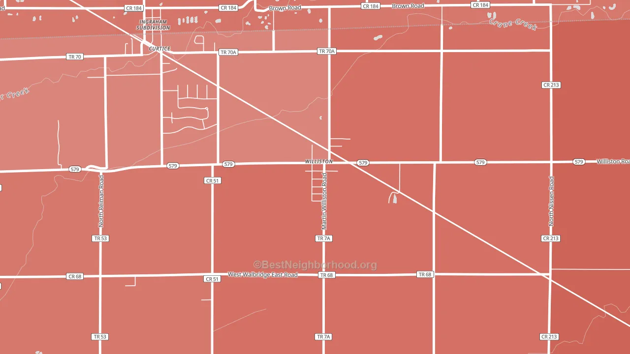 43468, OH block-group political-lean map