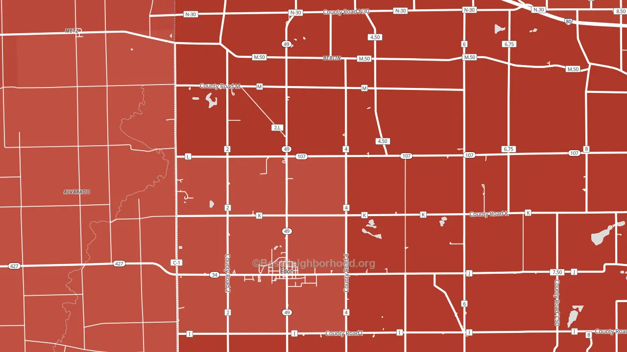 43518, OH block-group political-lean map