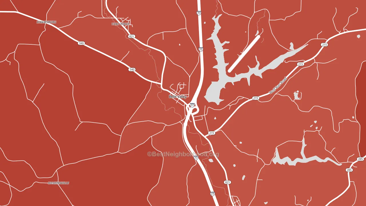 43717, OH block-group political-lean map