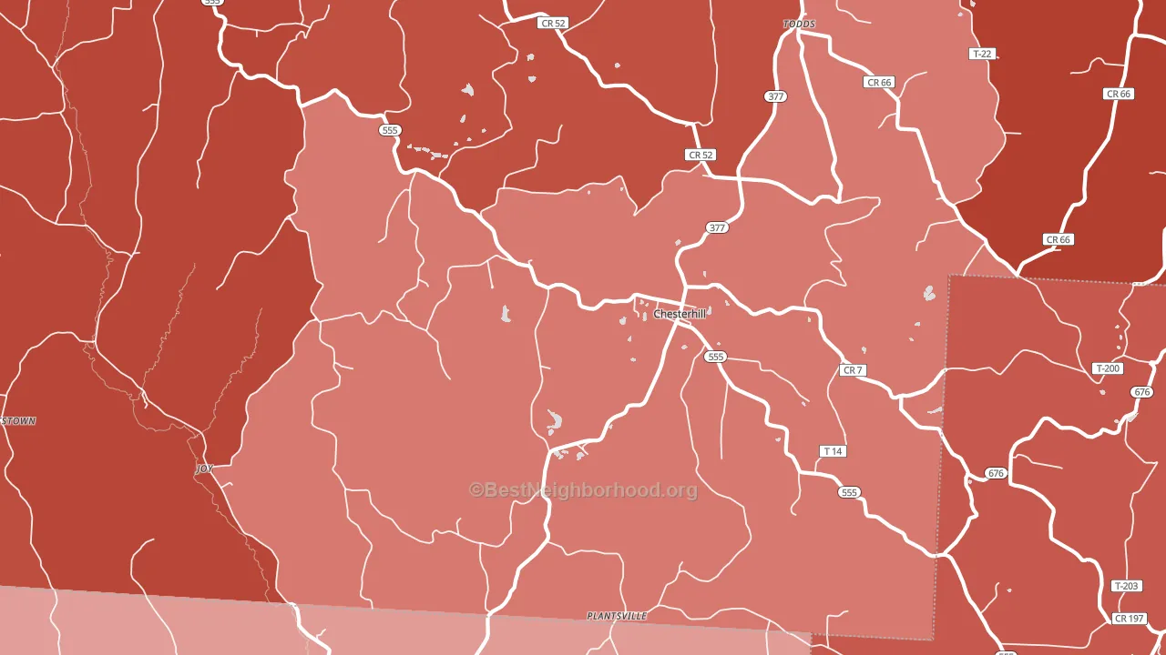 43728, OH block-group political-lean map