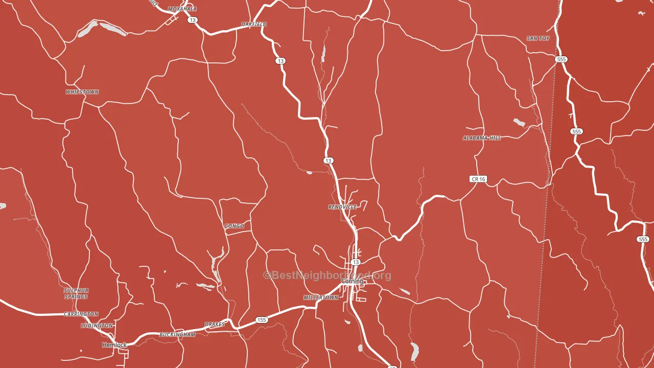 43730, OH block-group political-lean map
