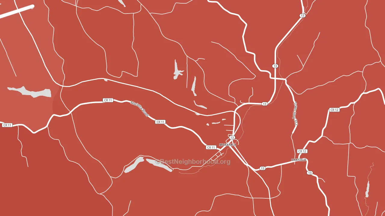 43761, OH block-group political-lean map