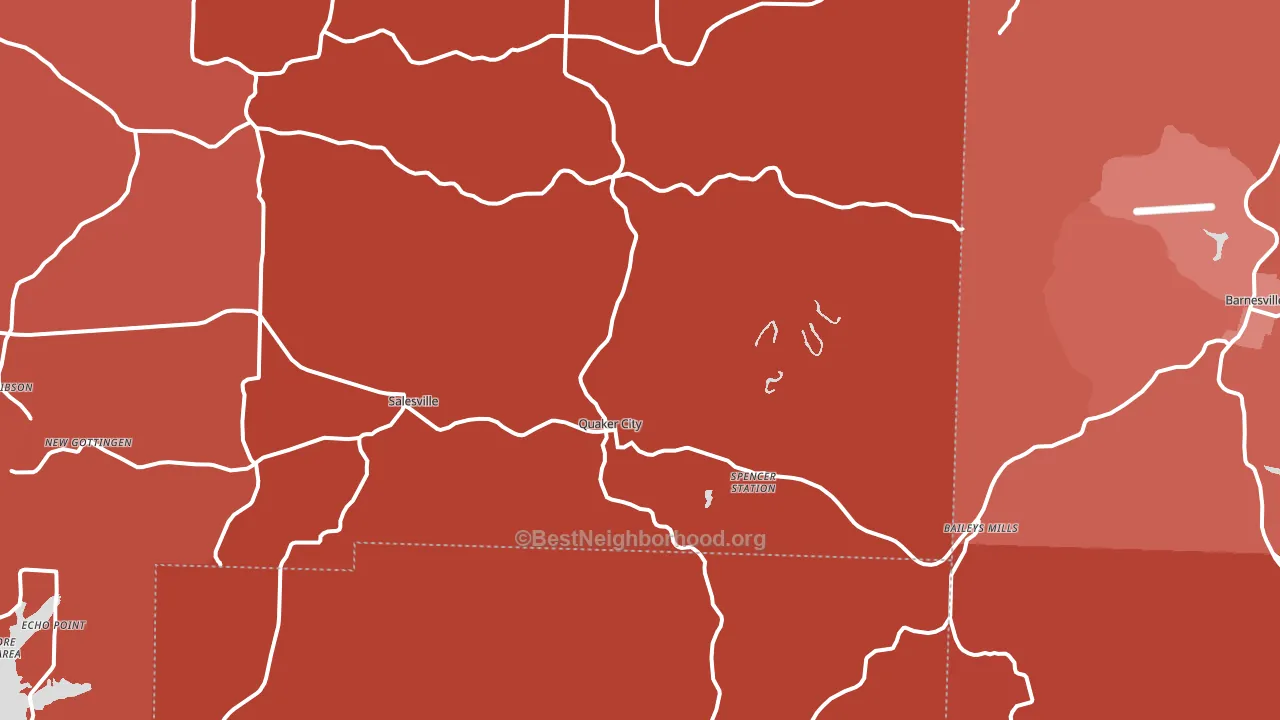 43773, OH block-group political-lean map