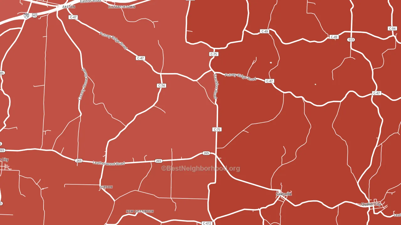 43778, OH block-group political-lean map