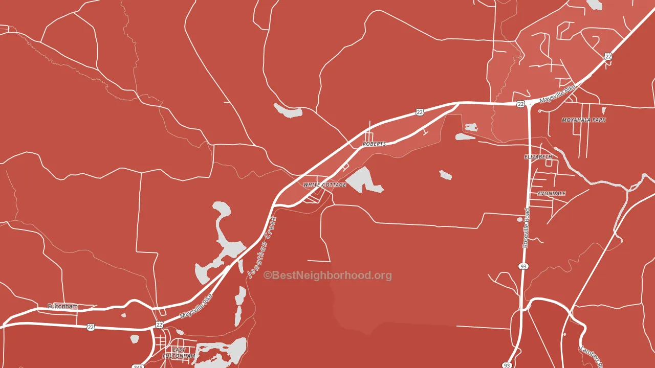 43791, OH block-group political-lean map