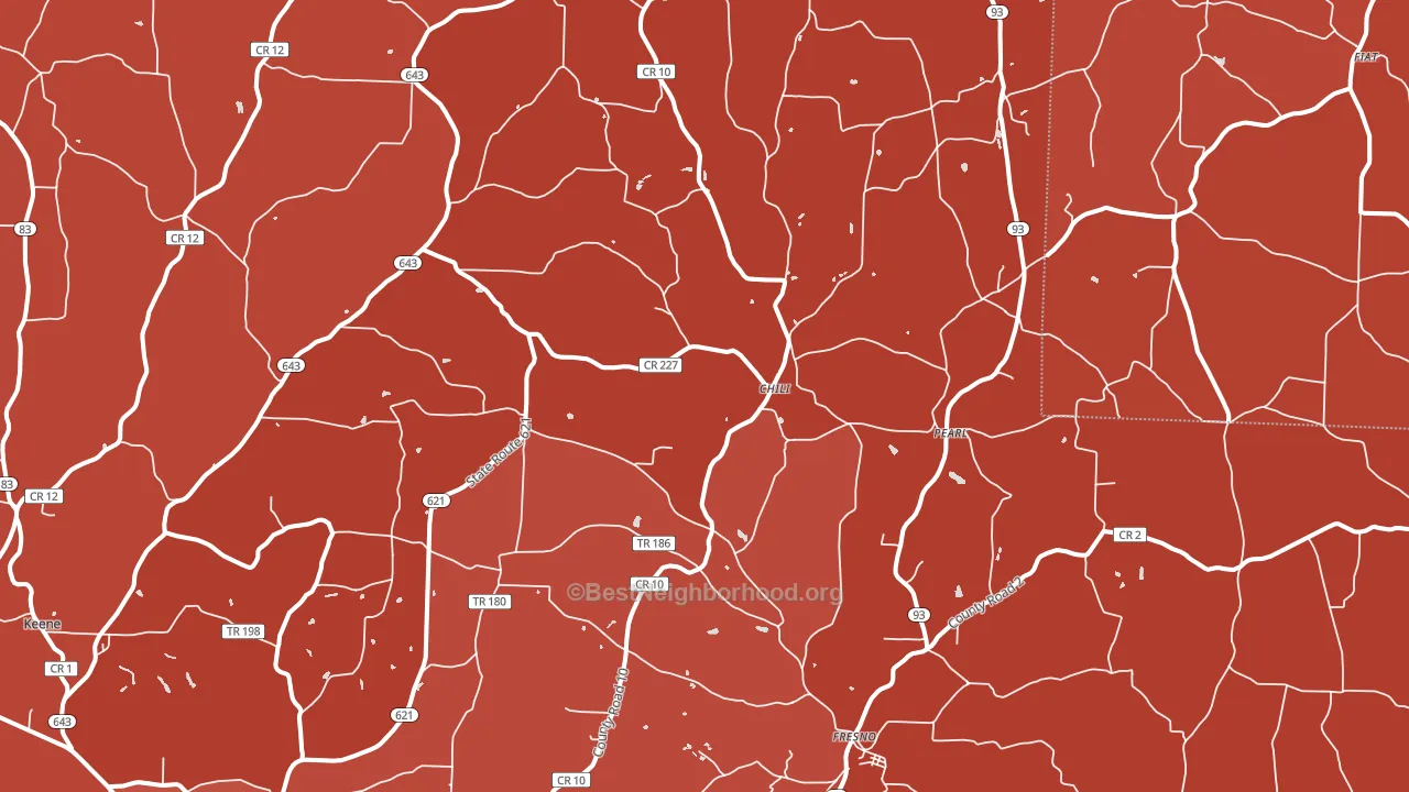 43824, OH block-group political-lean map