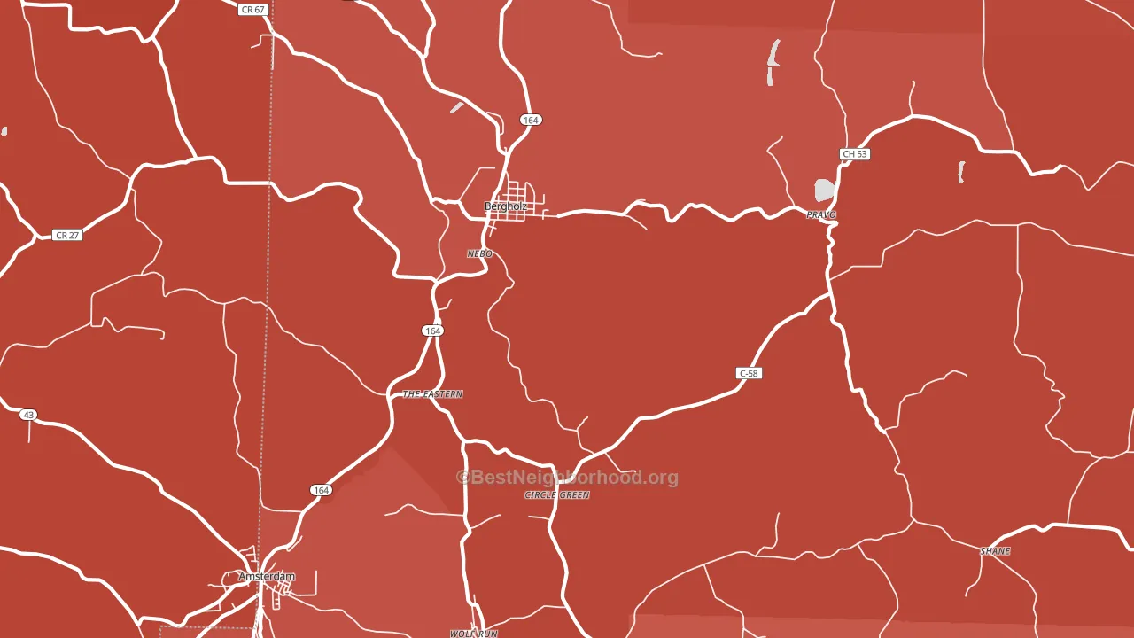 43908, OH block-group political-lean map