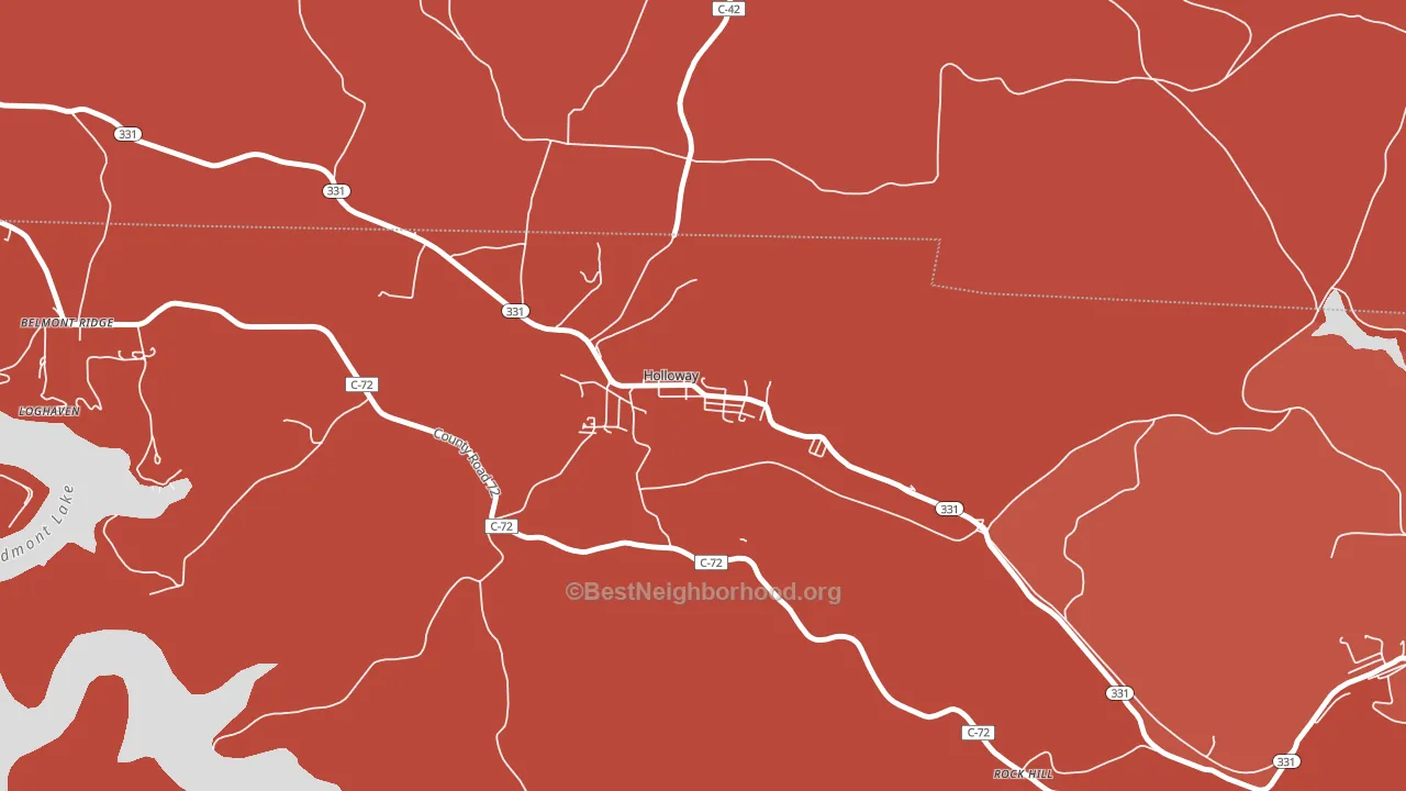 43985, OH block-group political-lean map