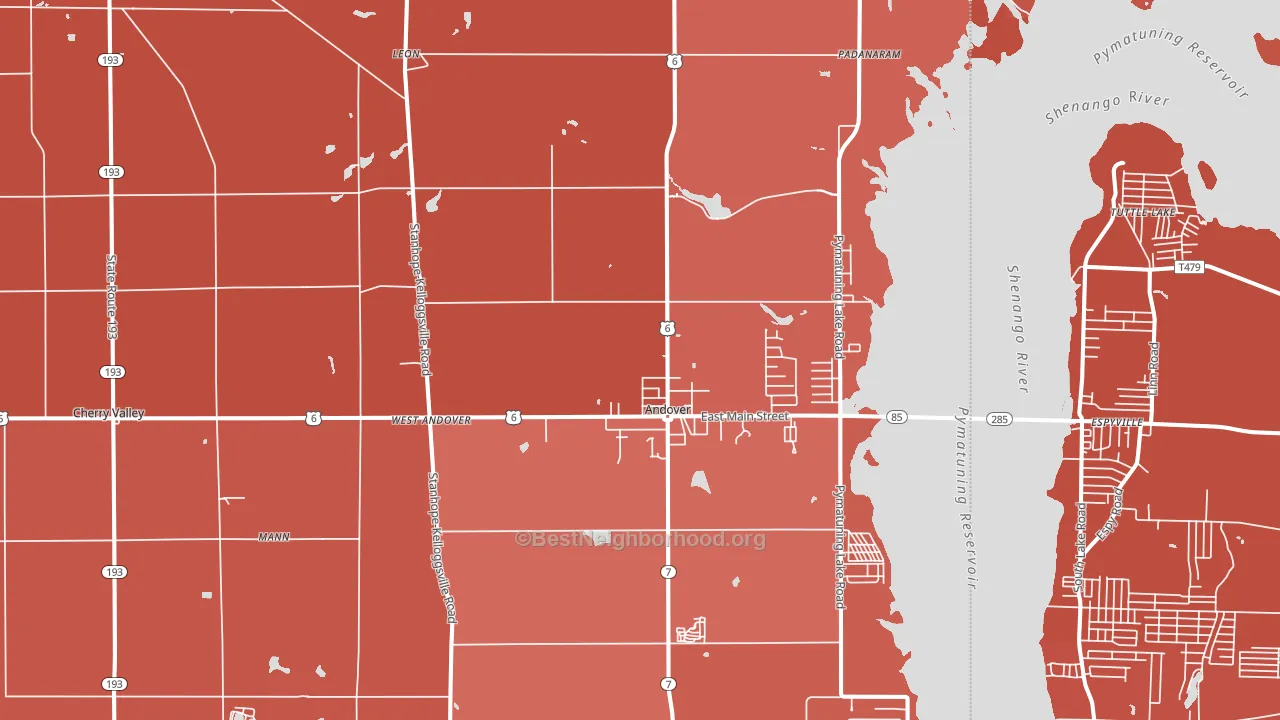 44003, OH block-group political-lean map