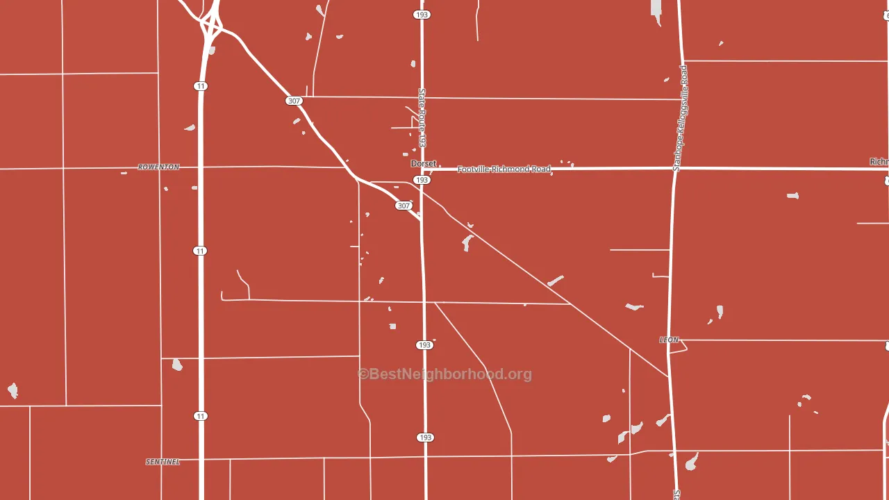 44032, OH block-group political-lean map