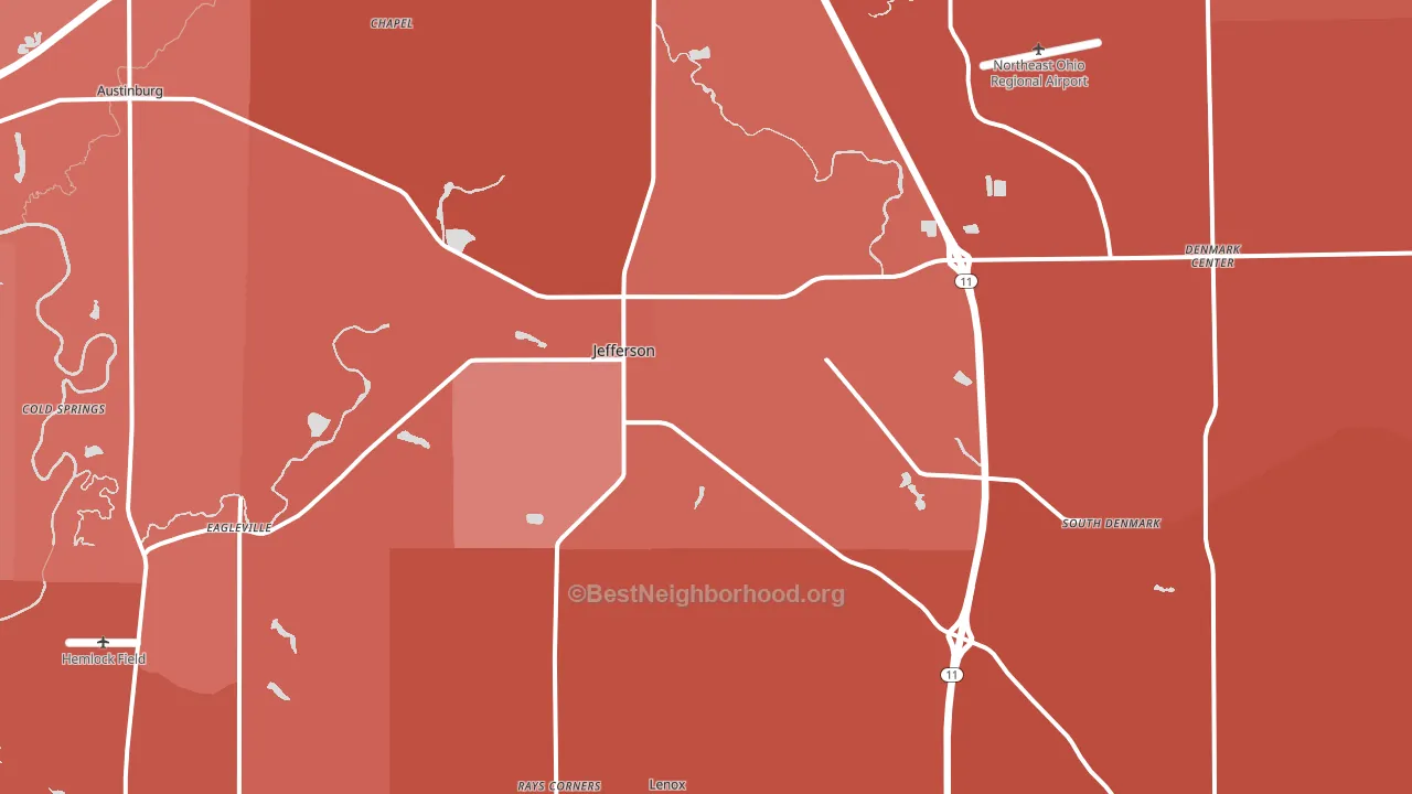 44047, OH block-group political-lean map