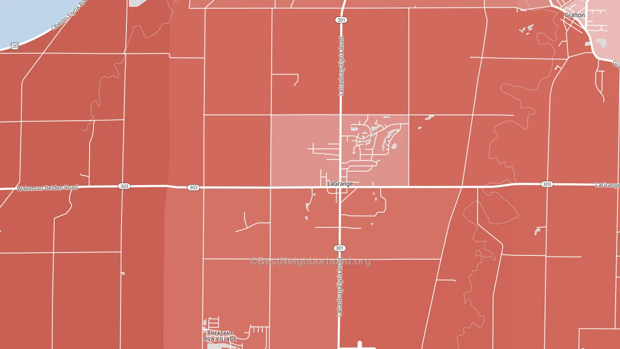 44050, OH block-group political-lean map