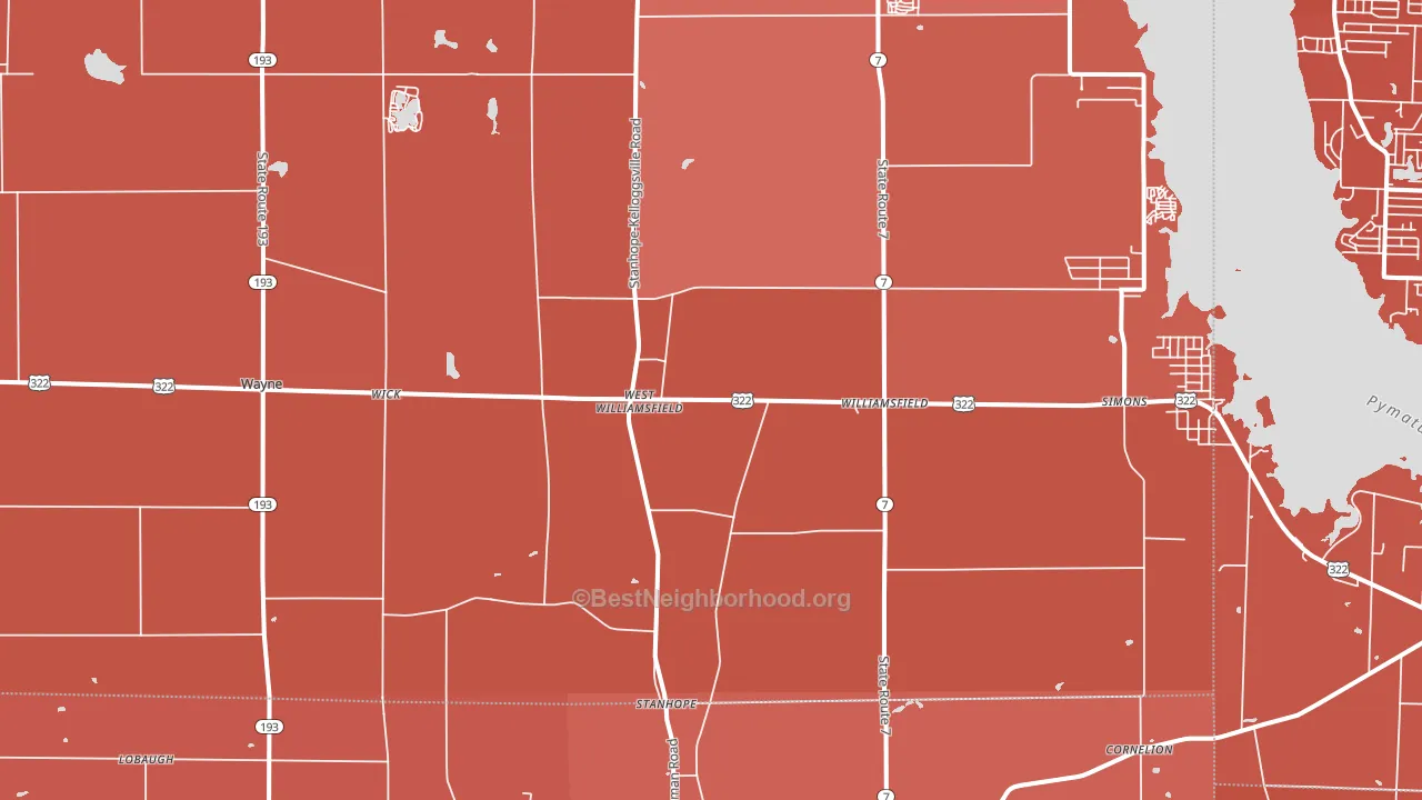 44093, OH block-group political-lean map