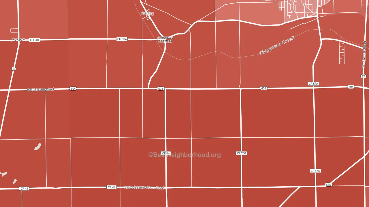 44276, OH block-group political-lean map