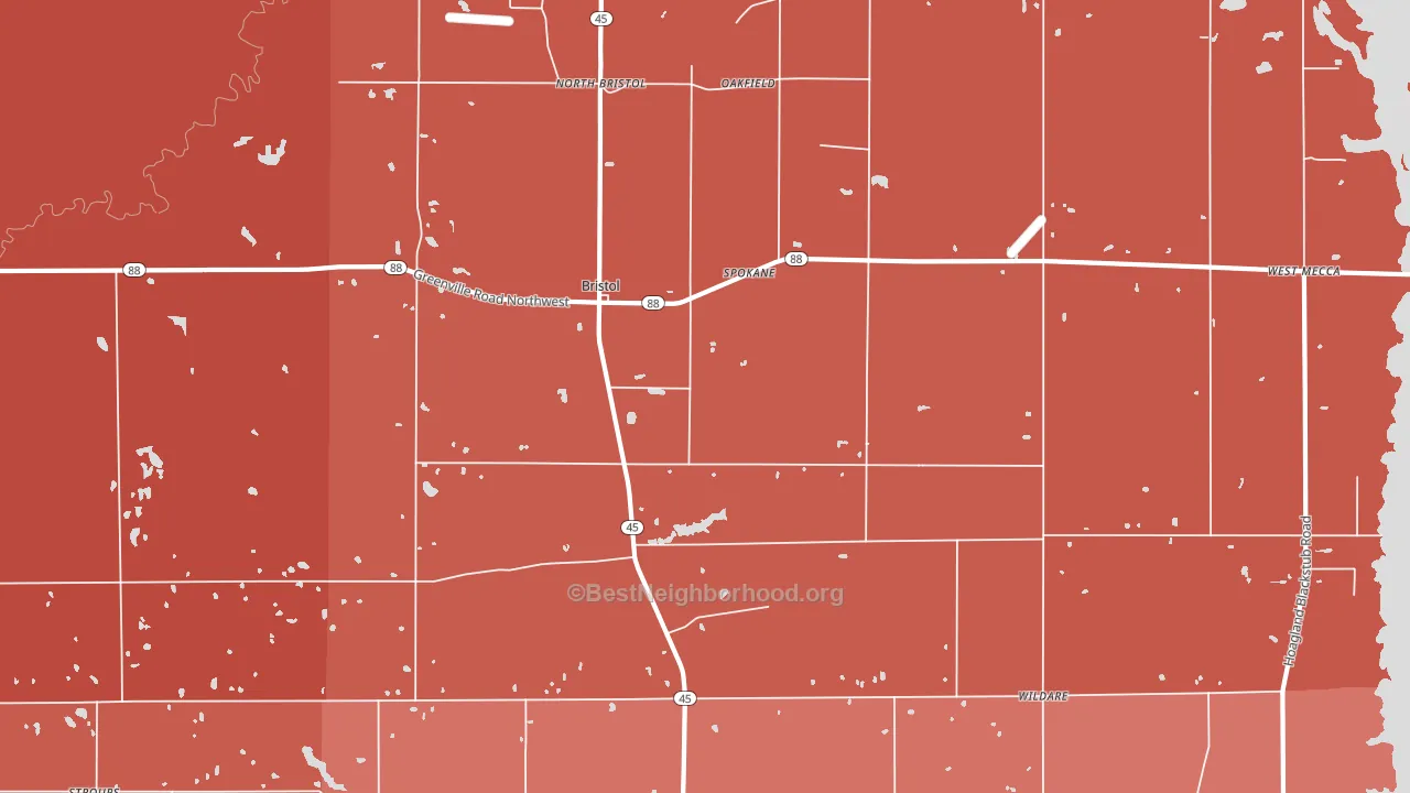 44402, OH block-group political-lean map