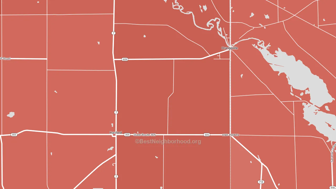 44404, OH block-group political-lean map
