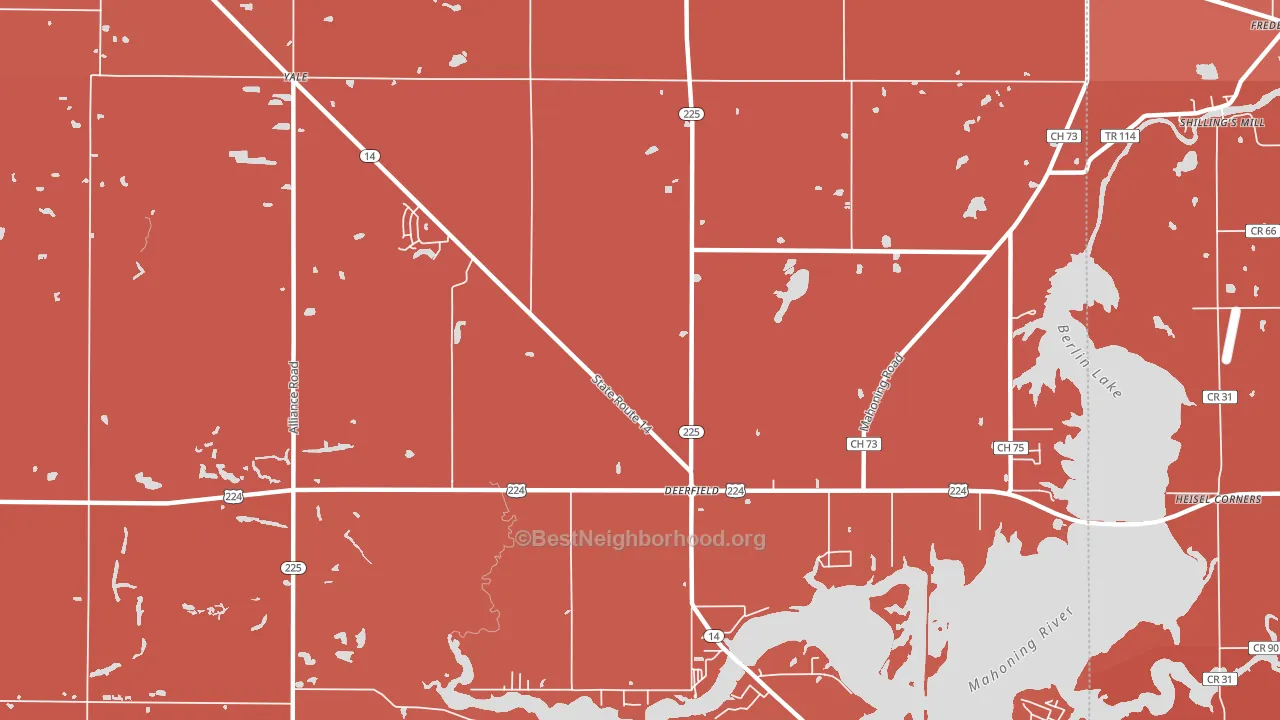 44411, OH block-group political-lean map