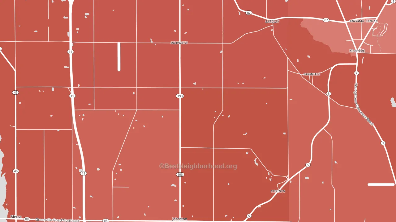 44417, OH block-group political-lean map
