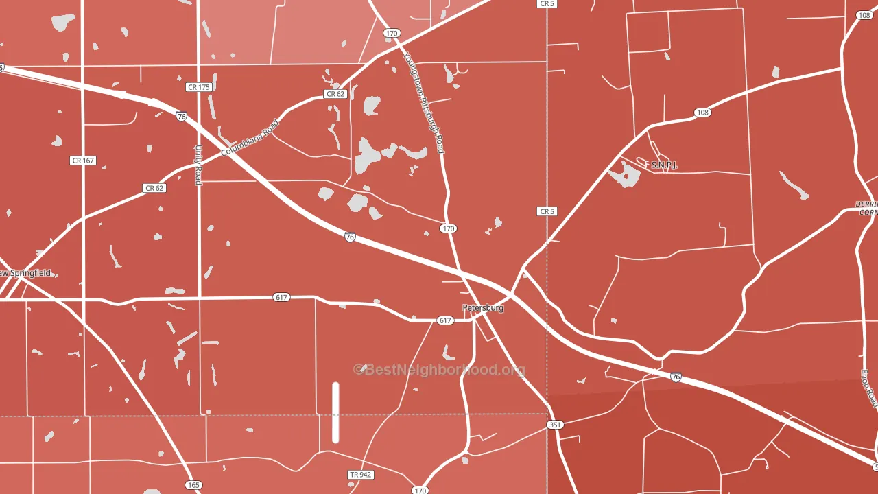 44454, OH block-group political-lean map