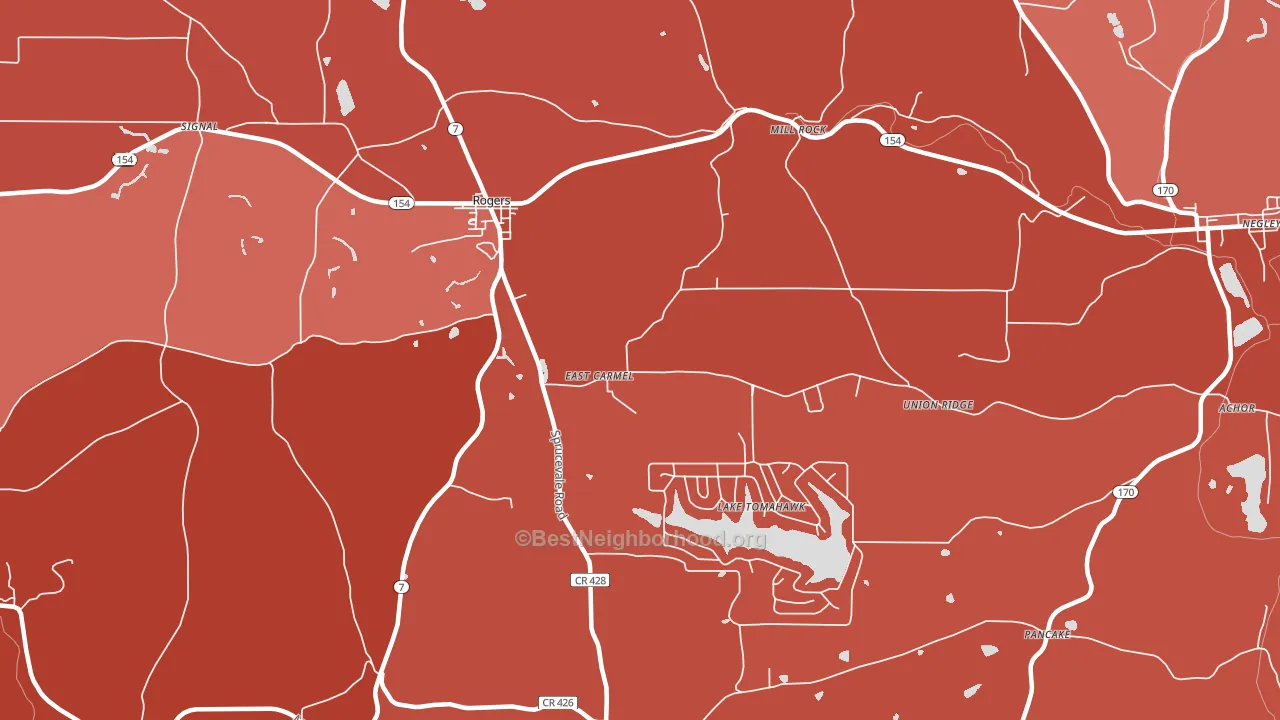 44455, OH block-group political-lean map