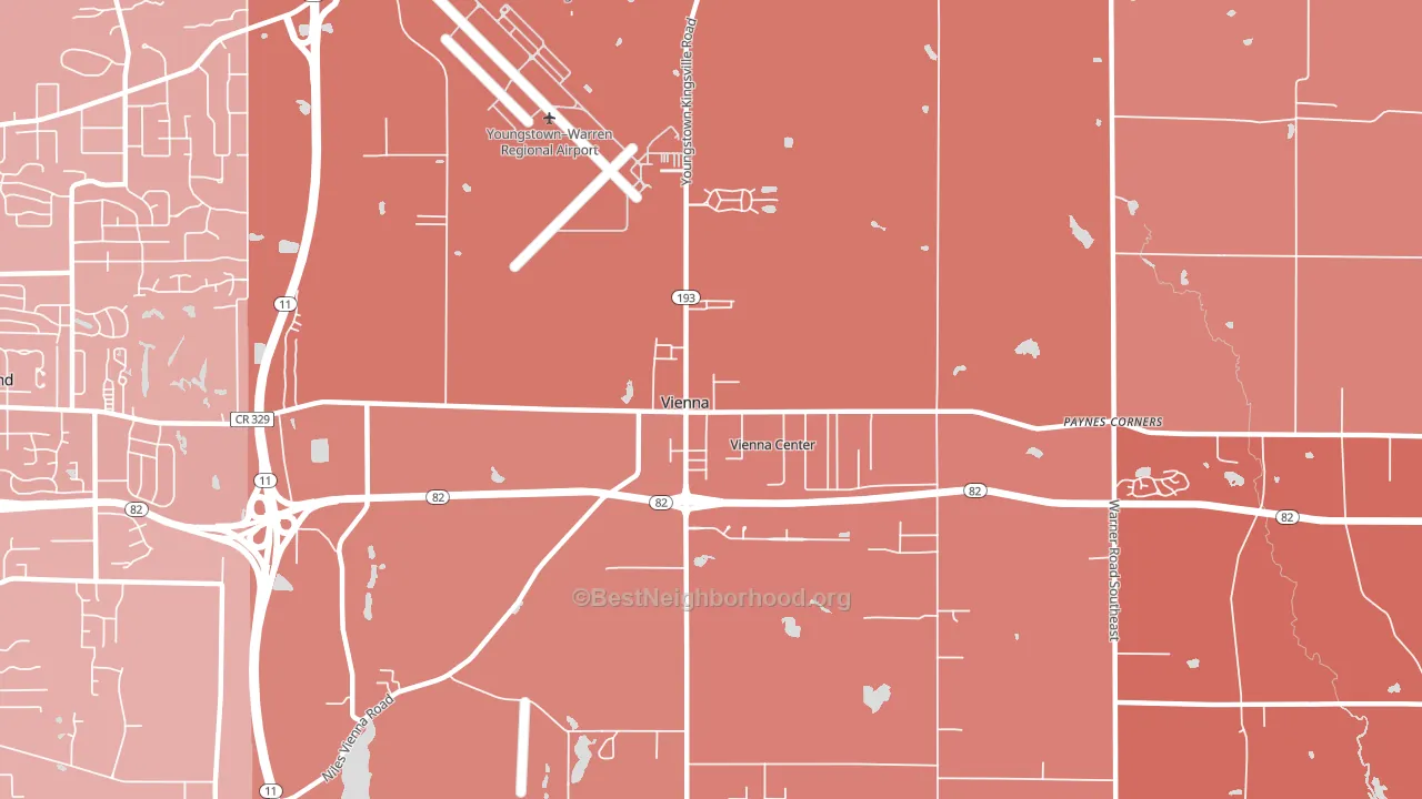 44473, OH block-group political-lean map