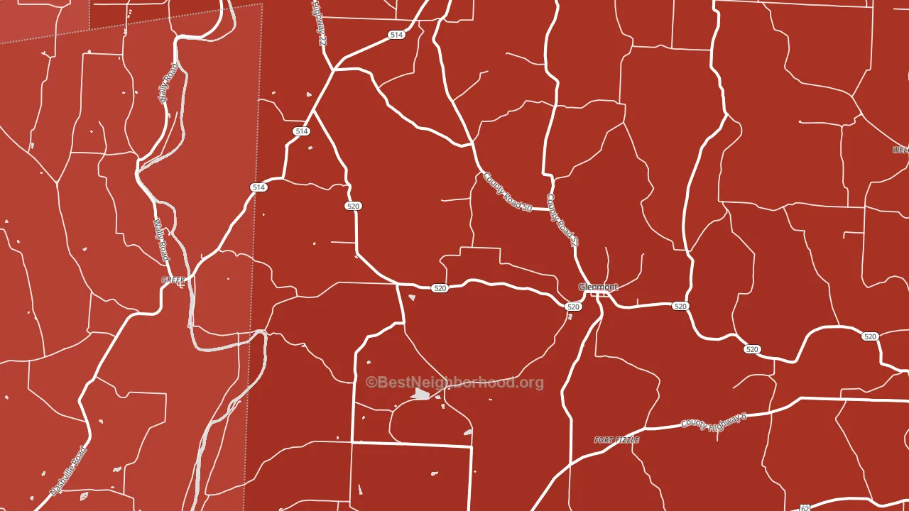 44628, OH block-group political-lean map