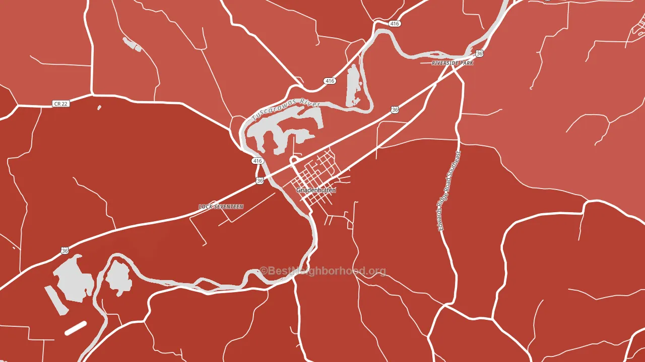 44629, OH block-group political-lean map