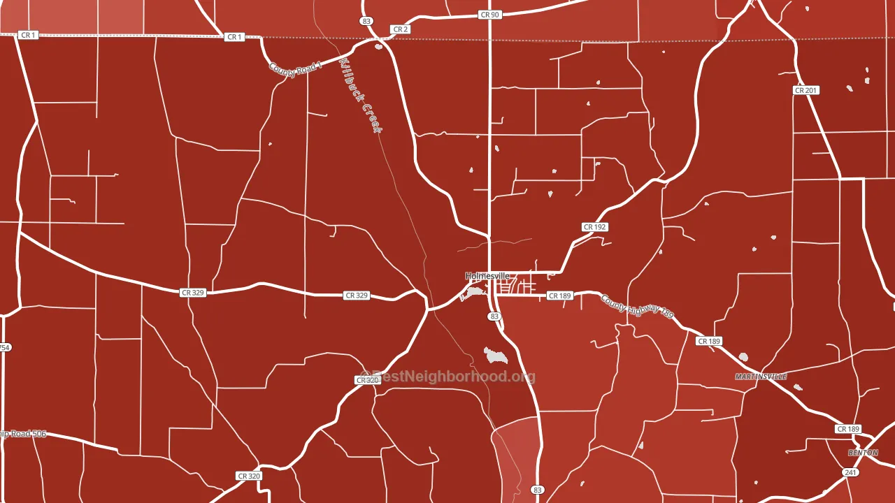 44633, OH block-group political-lean map
