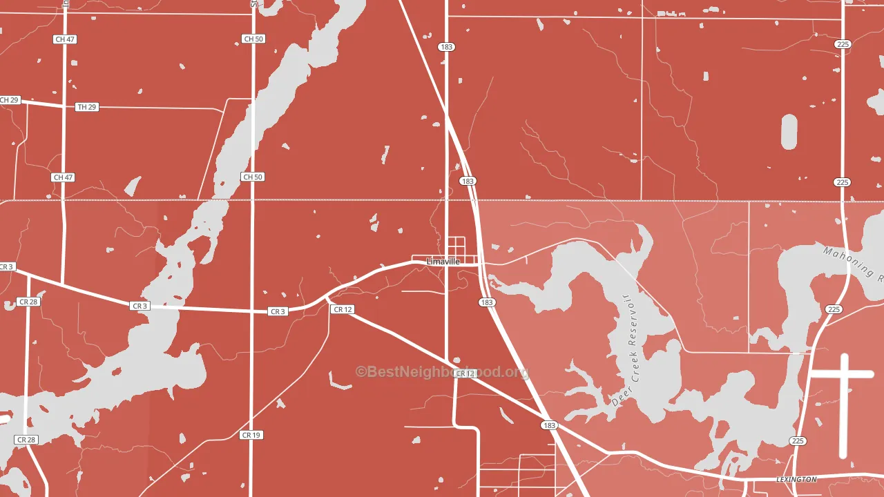 44640, OH block-group political-lean map