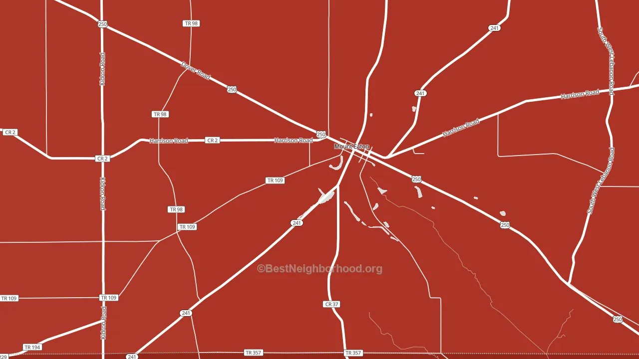 44659, OH block-group political-lean map