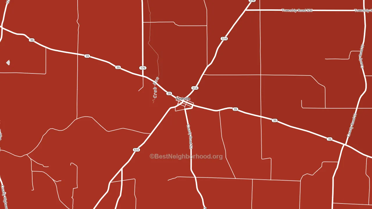 44661, OH block-group political-lean map