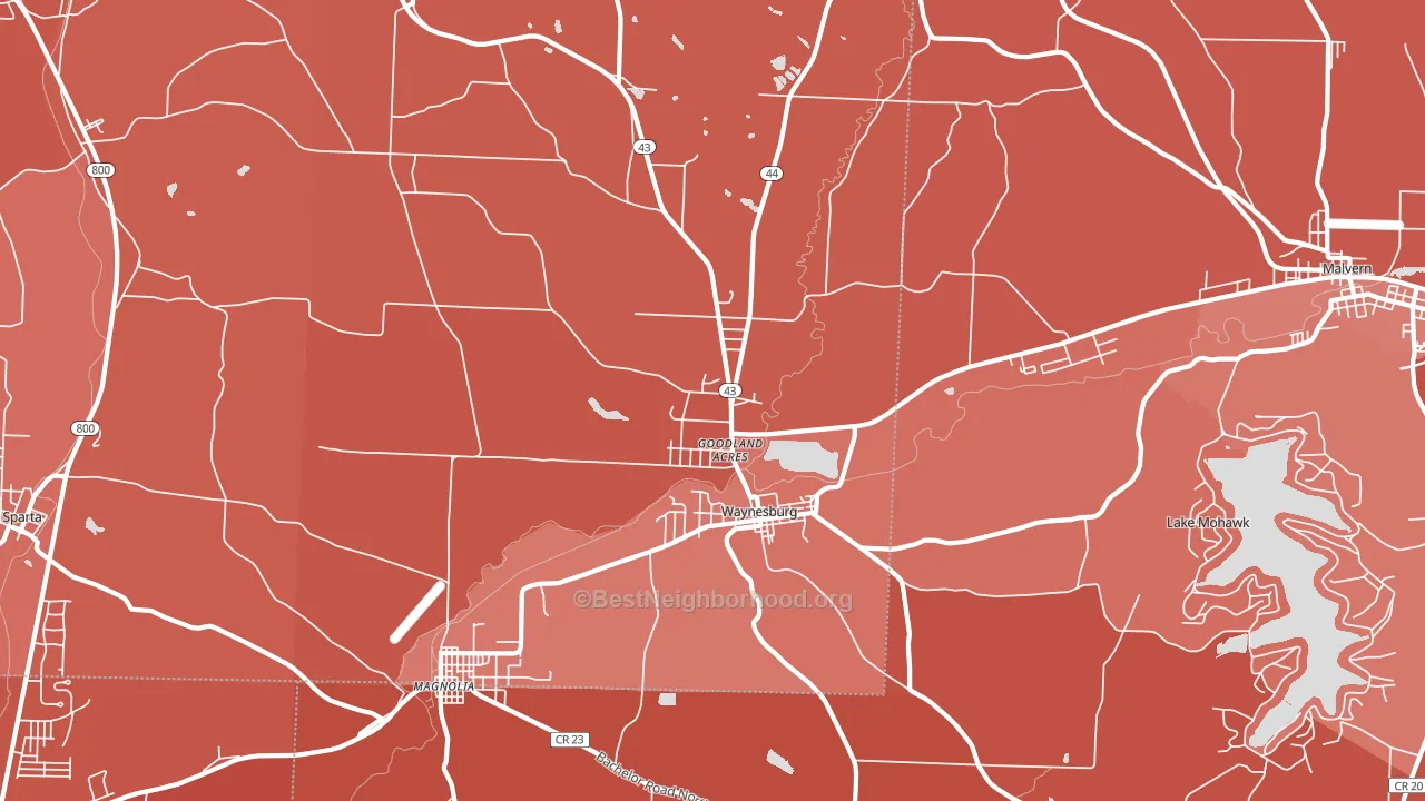44688, OH block-group political-lean map