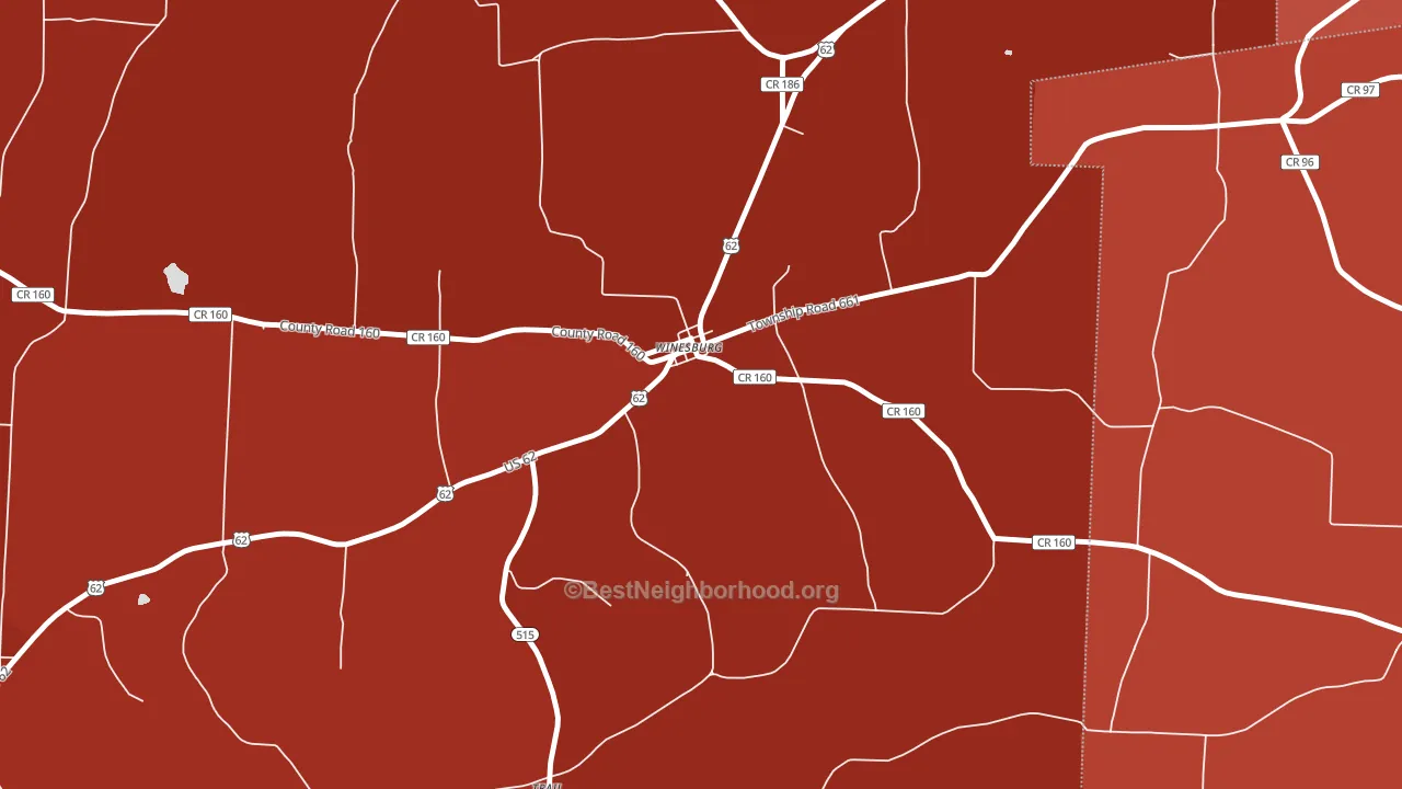 44690, OH block-group political-lean map
