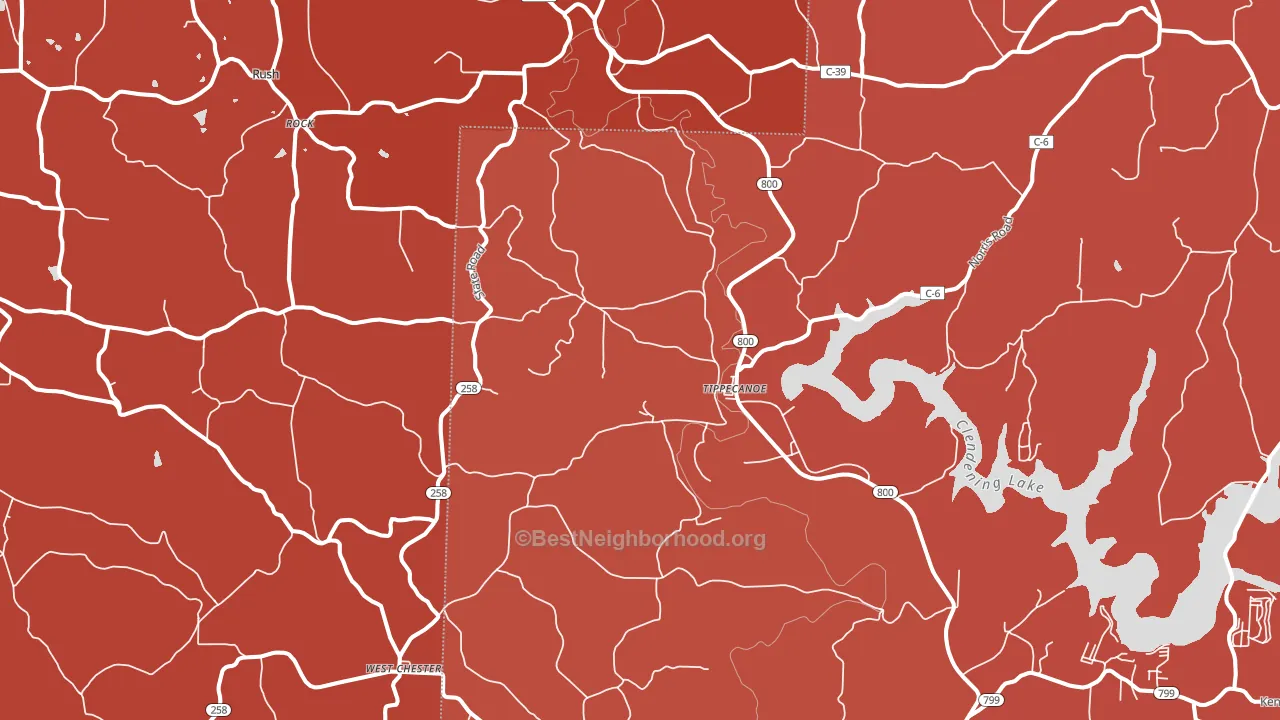 44699, OH block-group political-lean map