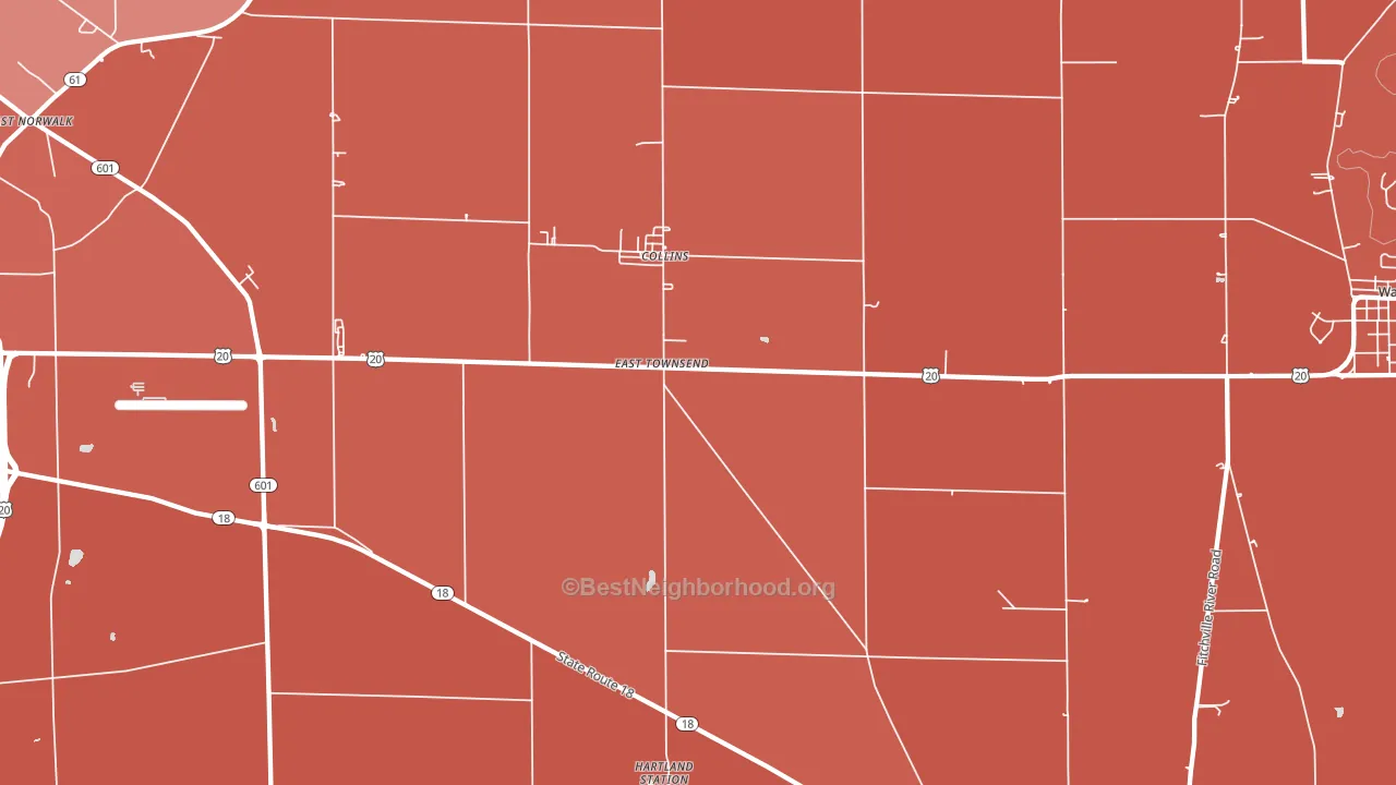 44826, OH block-group political-lean map