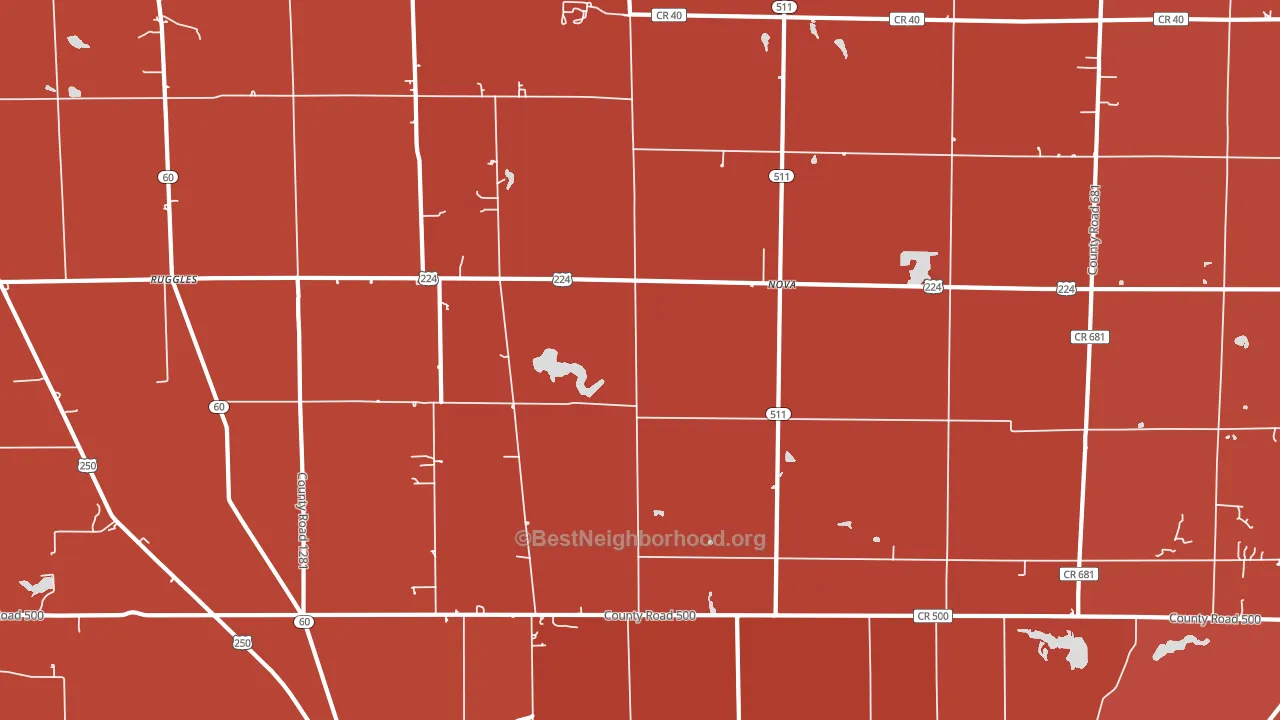 44859, OH block-group political-lean map
