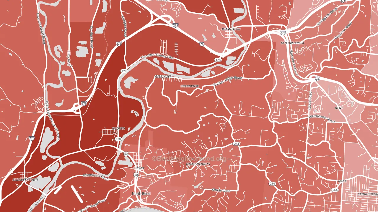 45002, OH block-group political-lean map