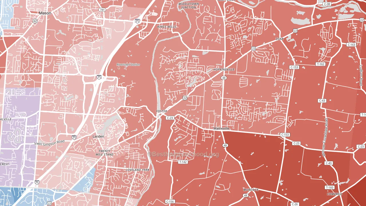 45039, OH block-group political-lean map