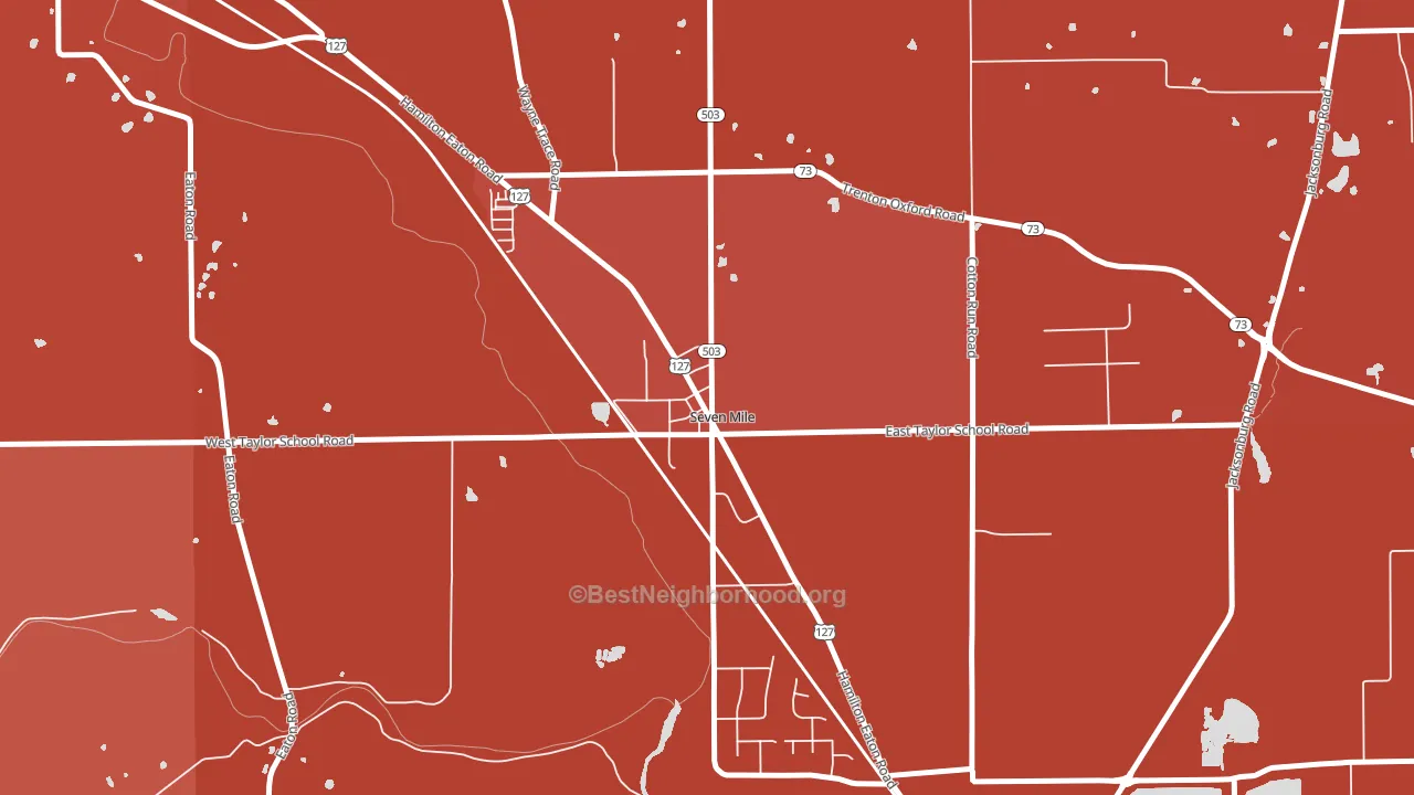 45062, OH block-group political-lean map