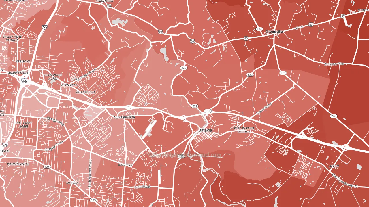 45103, OH block-group political-lean map