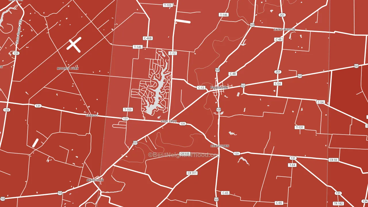 45118, OH block-group political-lean map