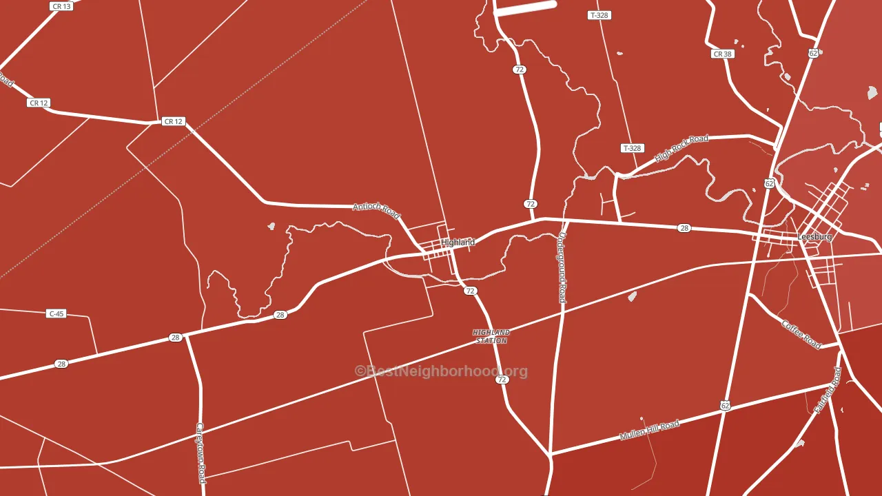45132, OH block-group political-lean map